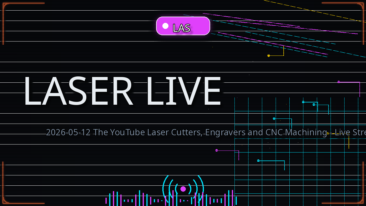 Thumbnail for 2026-05-12 The YouTube Laser Cutters, Engravers and CNC Machining - Live Streams
